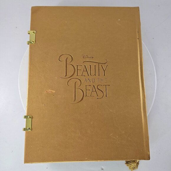Disney Beauty & The Beast Live Action Movie Journal Gold Embossing FLAWS - Picture 2 of 11